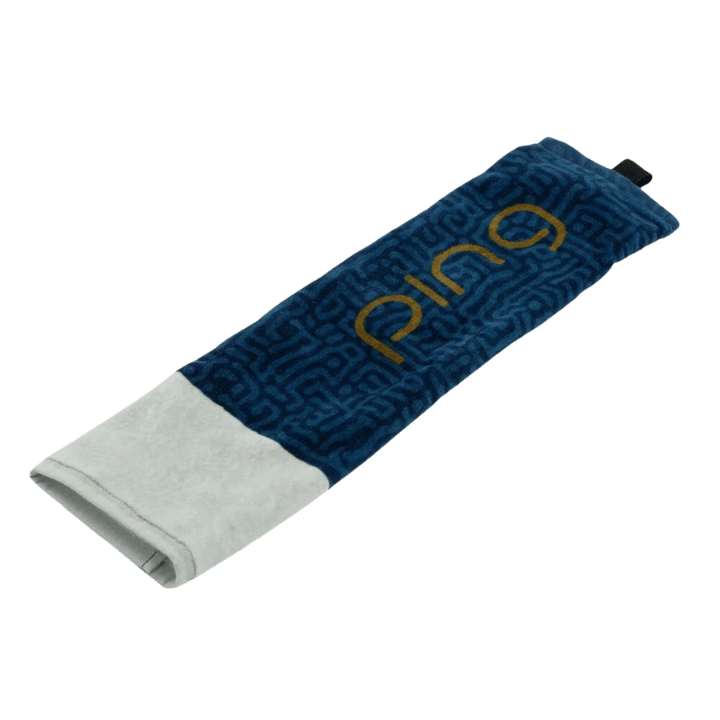 SERVIETTE PING - G LE 3 TRI - FOLD NAVY GREY - Golf Passion