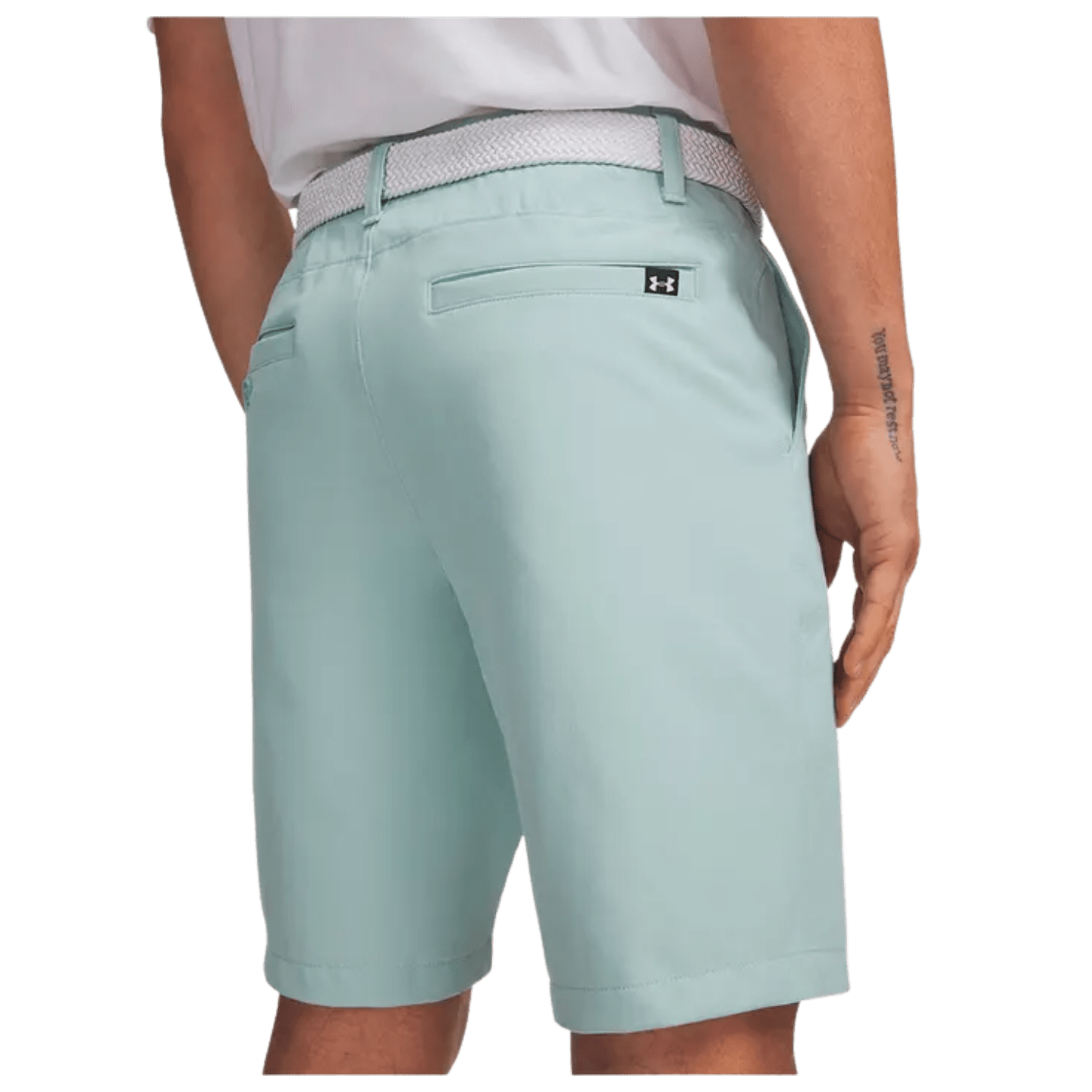 SHORT UNDER ARMOUR - DRIVE TAPERED ENAMEL BLUE HALO GRAY - Under Armour - Golf Passion