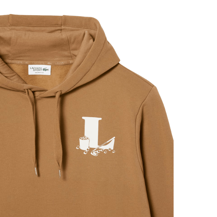 Sweat de golf homme Lacoste Sweatshirts A Capuche - porté de face ou en trois-quarts | #color_beige