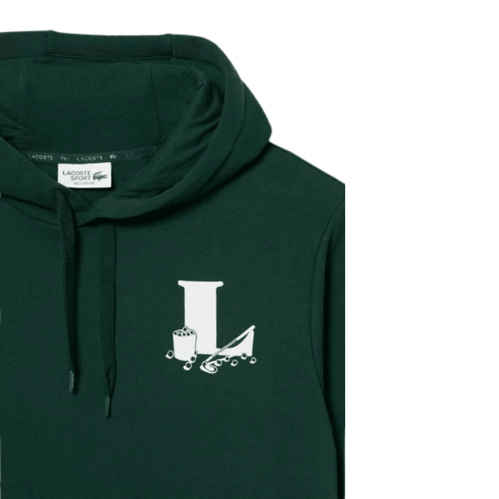 Sweat de golf homme Lacoste Sweatshirts A Capuche - vue de dos à plat | #color_vert