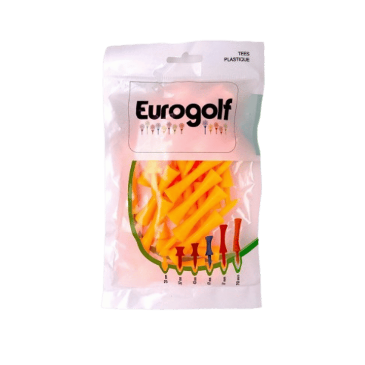 TEE EUROGOLF - ORANGE 70MM (x20) - Golf Passion