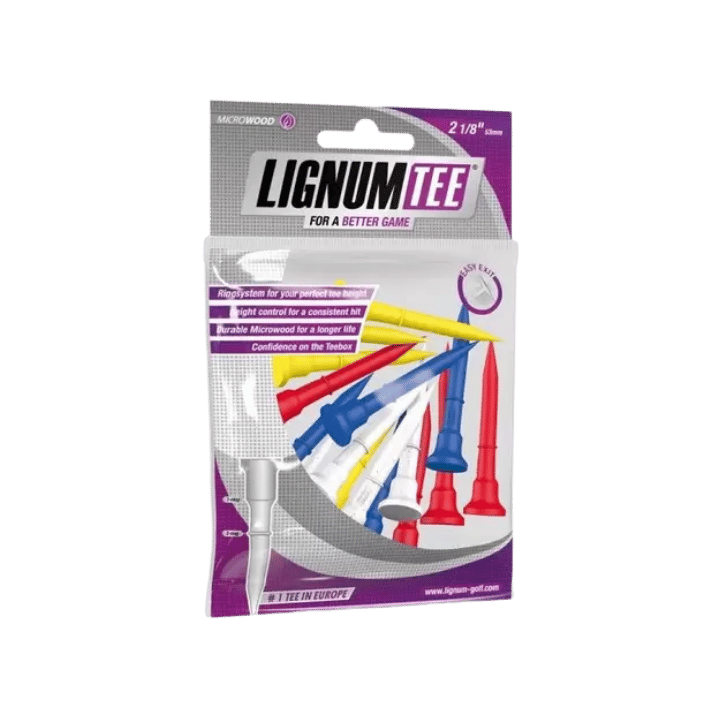 TEE LIGNUM - MULTICOLORES 62MM (x12) - Golf Passion