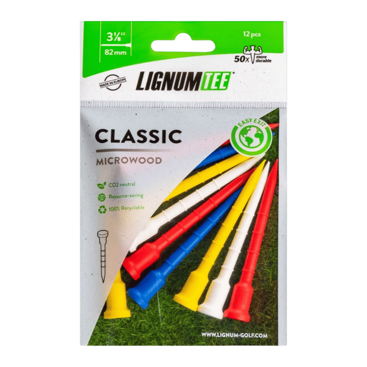 TEE LIGNUM - MULTICOLORES 82MM (x12) - Golf Passion