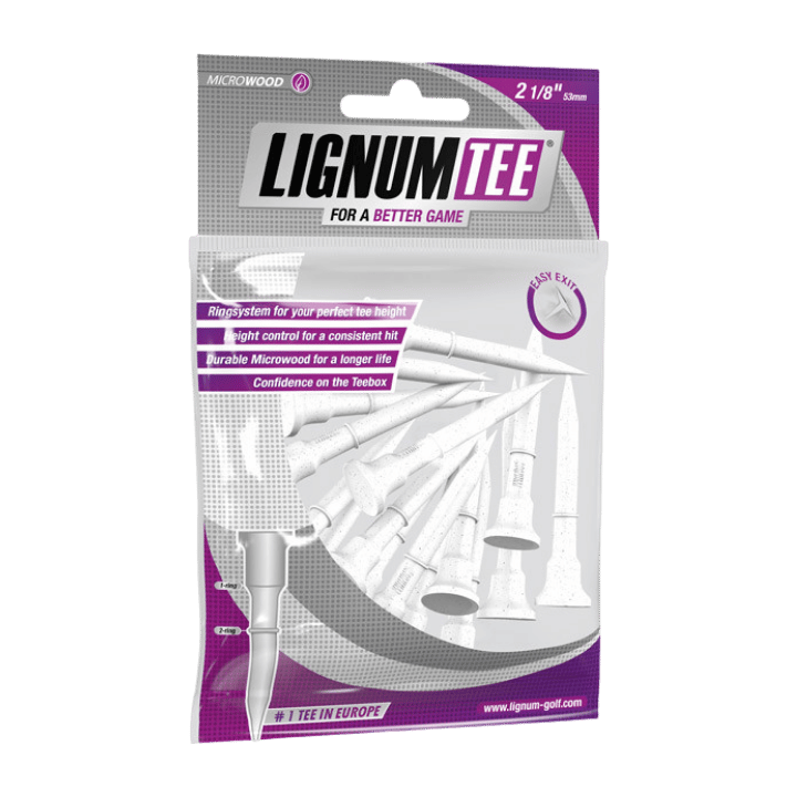 TEE LIGNUM - WHITE 53MM (x16) - Golf Passion