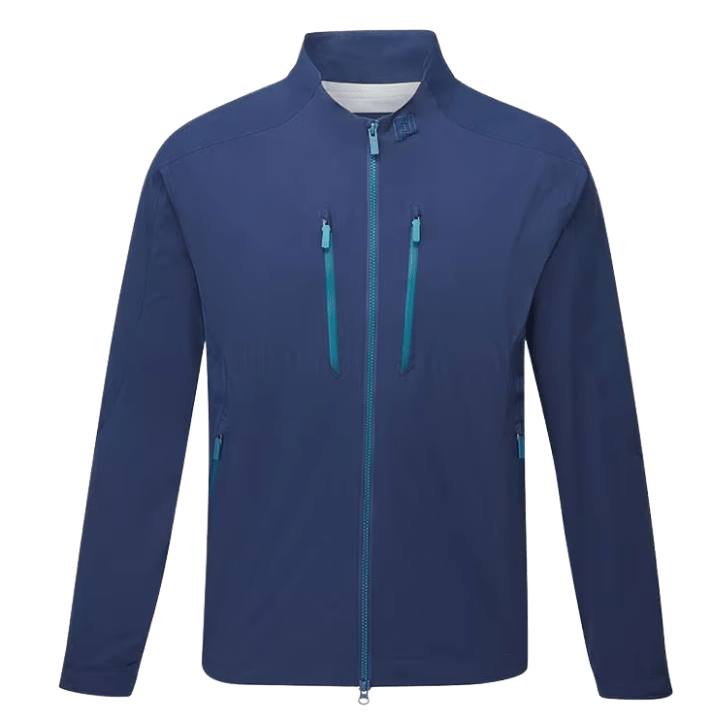 Veste de pluie de golf homme Footjoy Hydro Innovation - vue de face produit seul | #color_marine