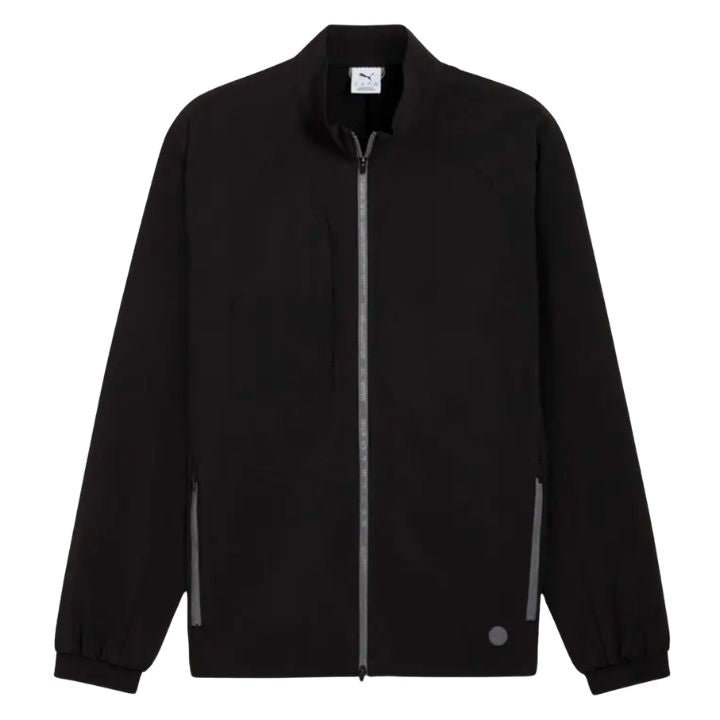 Veste de pluie de golf homme Puma Softshell Golf Jacket - vue de face produit seul | #color_noir