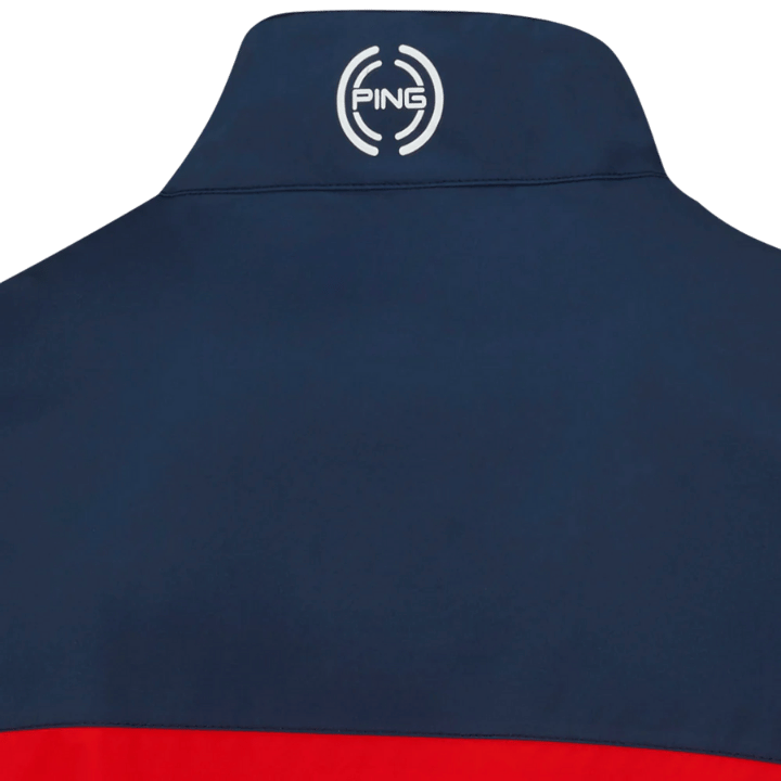 VESTE DE PLUIE PING - AQUADRIVE ROUGE BLEU MARINE - Golf Passion