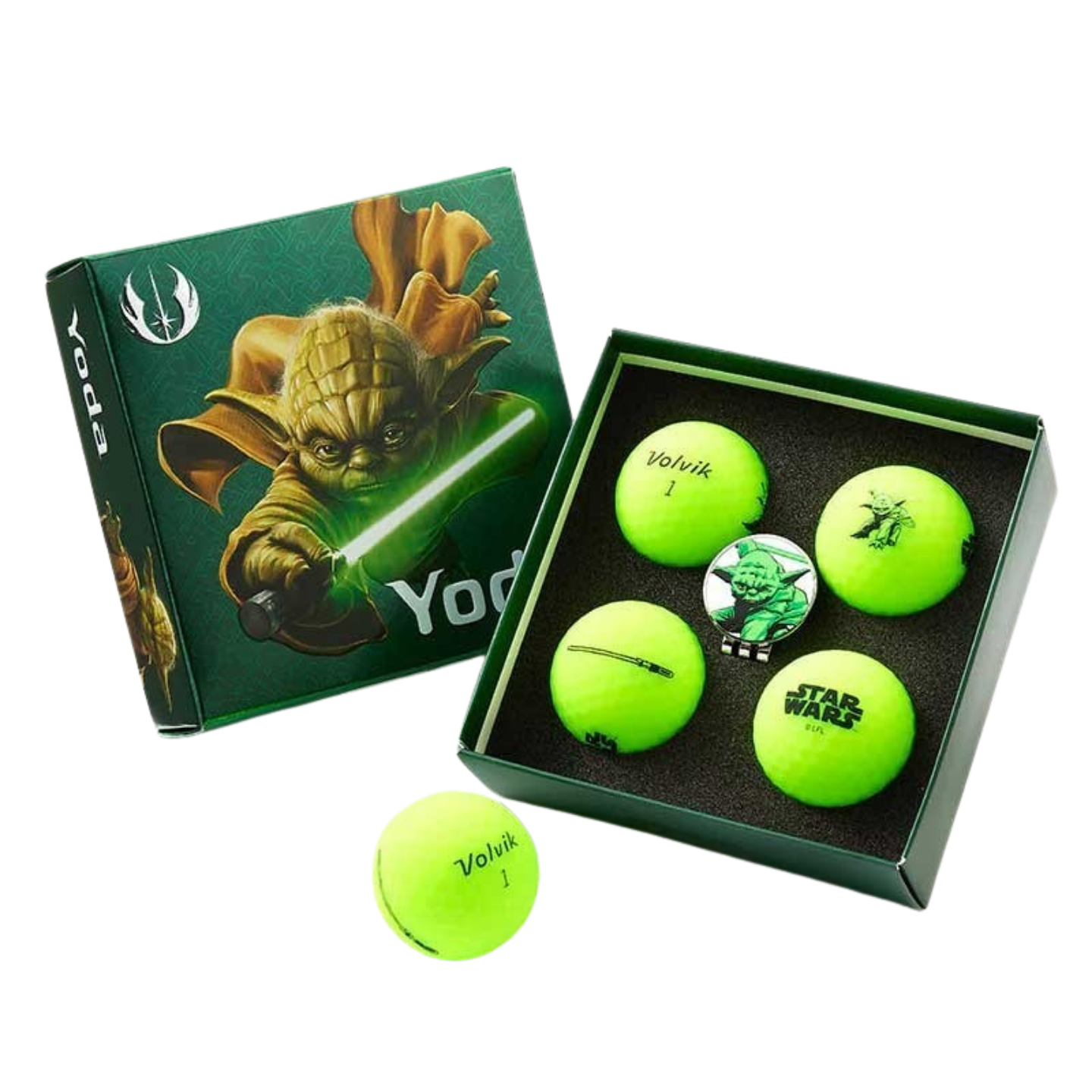 BALLES VOLVIK - COFFRET 4 BALLES VIVID STAR WARS YODA