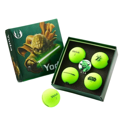 BALLES VOLVIK - COFFRET 4 BALLES VIVID STAR WARS YODA