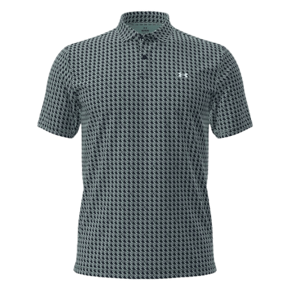 POLO UNDER ARMOUR - T2G HOUDSTOOTH DEUCES MIDNIGHT NAVY ENAMEL BLUE
