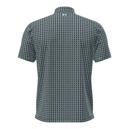 POLO UNDER ARMOUR - T2G HOUDSTOOTH DEUCES MIDNIGHT NAVY ENAMEL BLUE