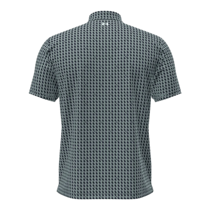 POLO UNDER ARMOUR - T2G HOUDSTOOTH DEUCES MIDNIGHT NAVY ENAMEL BLUE