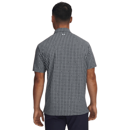 POLO UNDER ARMOUR - T2G HOUDSTOOTH DEUCES MIDNIGHT NAVY ENAMEL BLUE