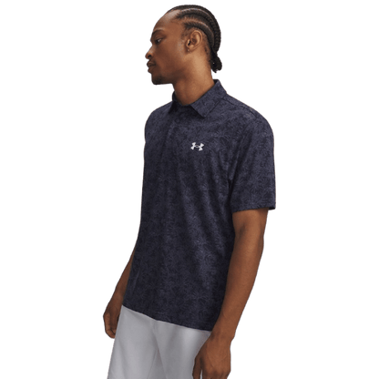 POLO UNDER ARMOUR - PLAYOFF 3.0 TROPICAL FESCUE MIDNIGHT NAVY DOWN