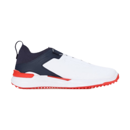 CHAUSSURES SANS CRAMPON PUMA IGNITE JPX DISC BLANC MARINE ROUGE
