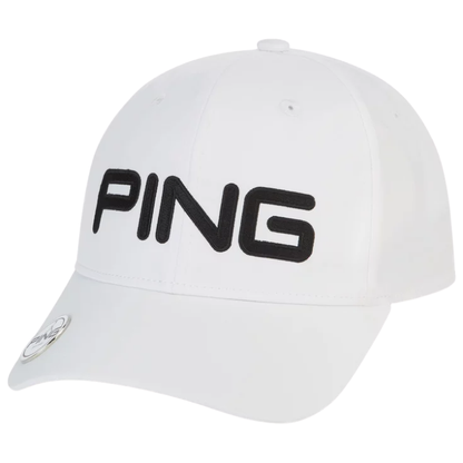 PING CAP - BALL MARKER WHITE