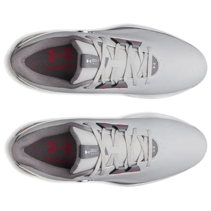 Chaussures de golf sans crampons Under Armour Drive Fade 2-Mod - vue du dessus | #color_gris/steel/metallic-silver