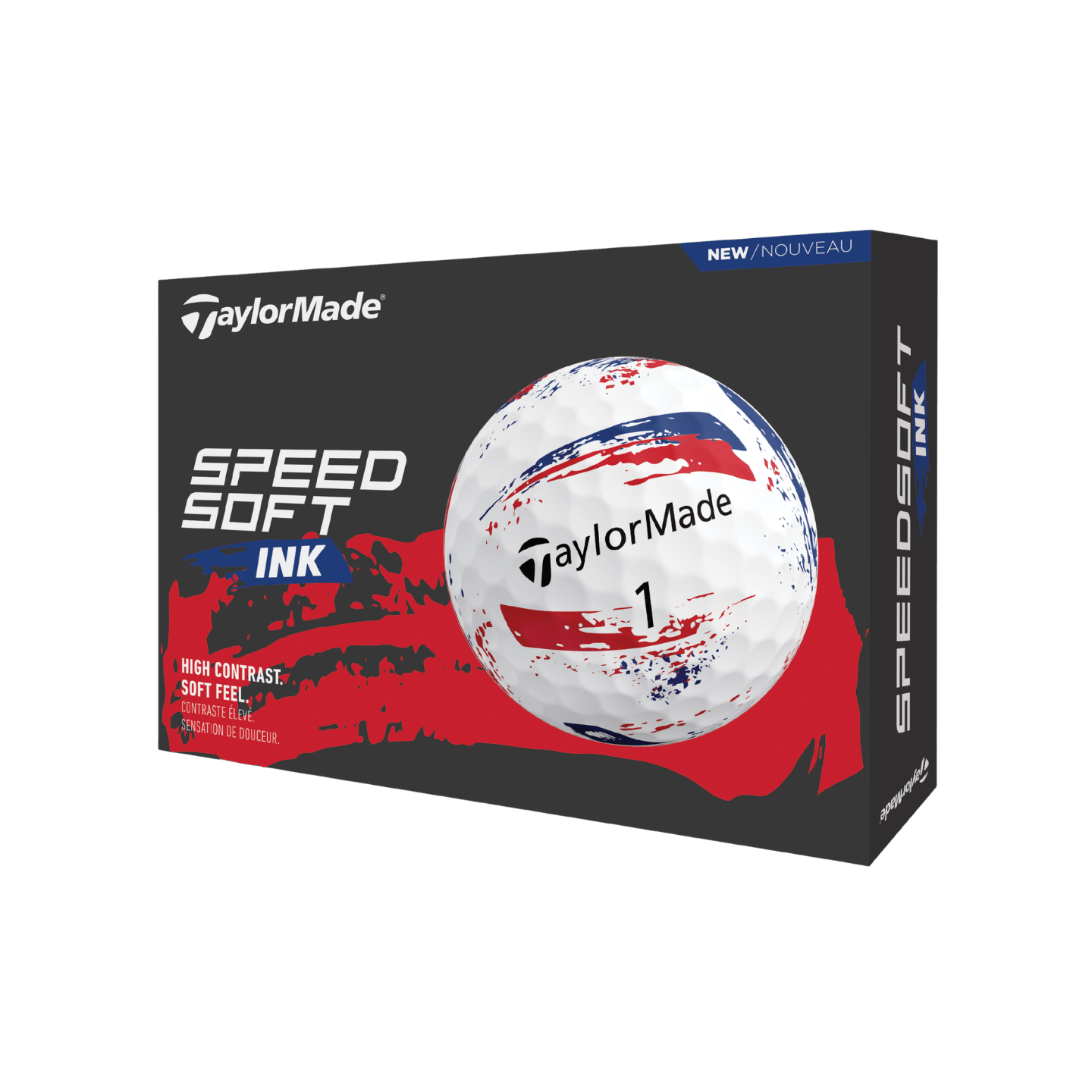 BALLE TAYLORMADE - SPEEDSOFT INK BLEU ROUGE - Taylormade - Golf Passion