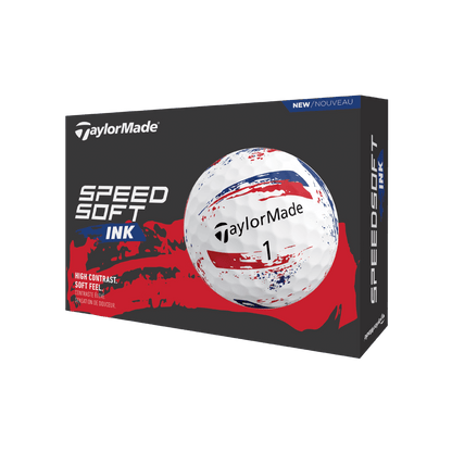 BALLE TAYLORMADE - SPEEDSOFT INK BLEU ROUGE - Taylormade - Golf Passion