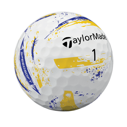 BALLE TAYLORMADE - SPEEDSOFT INK JAUNE BLEU - Taylormade - Golf Passion