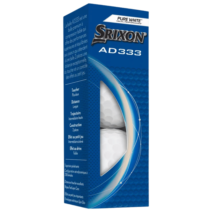 BALLES SRIXON - AD333 - 11 BLANC - Golf Passion
