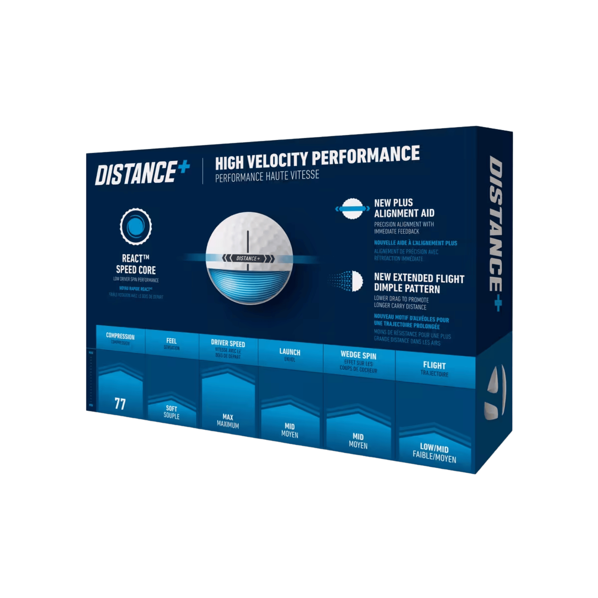 BALLES TAYLORMADE - DISTANCE+ WHITE - Taylormade - Golf Passion