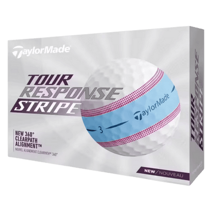 BALLES TAYLORMADE - TOUR RESPONSE STRIPE BLUE PINK - Golf Passion