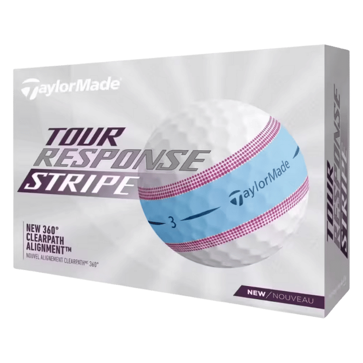 BALLES TAYLORMADE - TOUR RESPONSE STRIPE BLUE PINK - Golf Passion