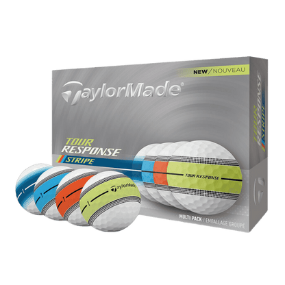 BALLES TAYLORMADE - TOUR RESPONSE STRIPE MULTI WHITE - Golf Passion