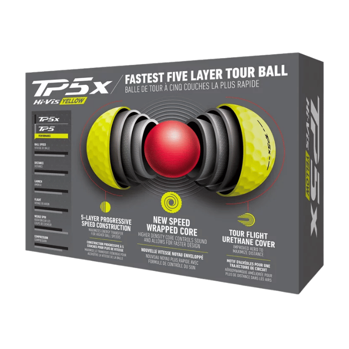BALLES TAYLORMADE - TP5X YELLOW - Taylormade - Golf Passion