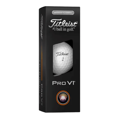 BALLES TITLEIST - PRO V1 ELONGATED ALIGNEMENT WHITE - Titleist - Golf Passion