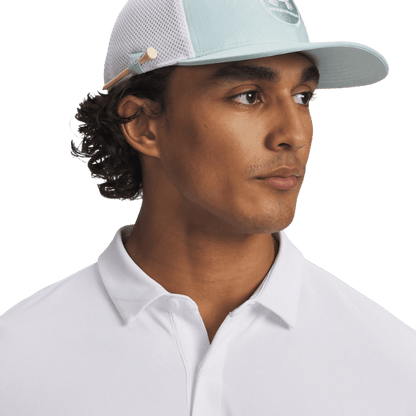 CASQUETTE UNDER ARMOUR - DRIVE MID STR ENAMEL BLUE WHITE - Under Armour - Golf Passion