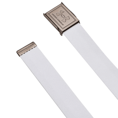 CEINTURE UNDER ARMOUR - STRETCH WEBBING BELT WHITE STEEL STEEL - Under Armour - Golf Passion
