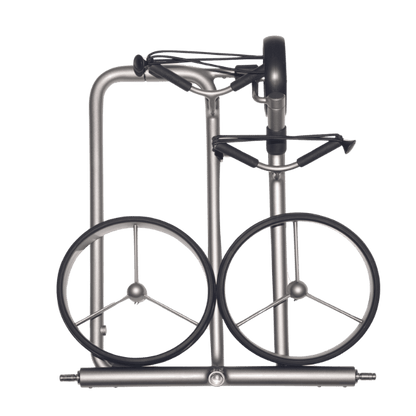 CHARIOT ELECTRIQUE AVEC FREIN JUSTAR - WHITE 1.0, LAQUE SILVER - Golf Passion