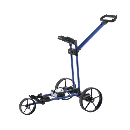 CHARIOT ELECTRIQUE AVEC FREIN - TOUCH HYBRID BLUE (HOUSSE + BATTERIE 36 TROU) - Golf Passion