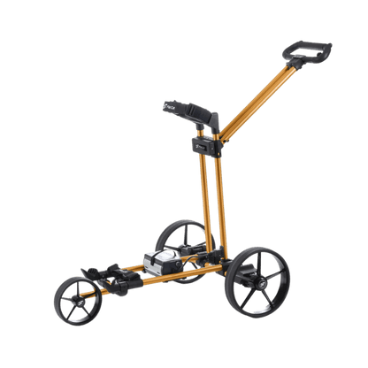 CHARIOT ELECTRIQUE AVEC FREIN - TOUCH HYBRID ORANGE (HOUSSE + BATTERIE 36 TROU) - Golf Passion