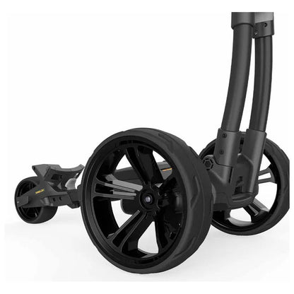 CHARIOT ÉLECTRIQUE POWAKADDY - CT6 EBS - détail roues et système d'entraînement | #color_noir