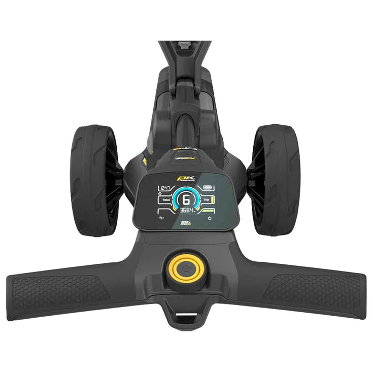 CHARIOT ÉLECTRIQUE POWAKADDY - CT6 EBS - détail poignée et commandes | #color_noir