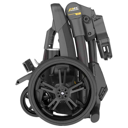 CHARIOT ÉLECTRIQUE POWAKADDY - CT6 EBS - chariot plié de profil | #color_noir