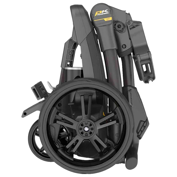 CHARIOT ÉLECTRIQUE POWAKADDY - CT6 EBS - chariot plié de profil | #color_noir