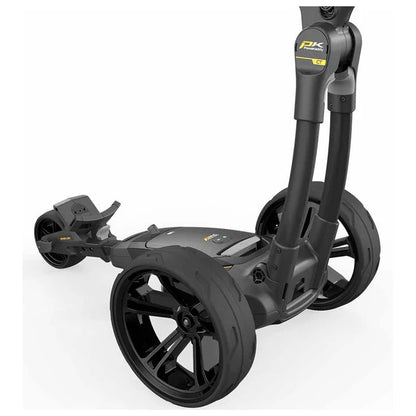 CHARIOT ÉLECTRIQUE POWAKADDY - CT6 EBS - détail châssis et batterie | #color_noir