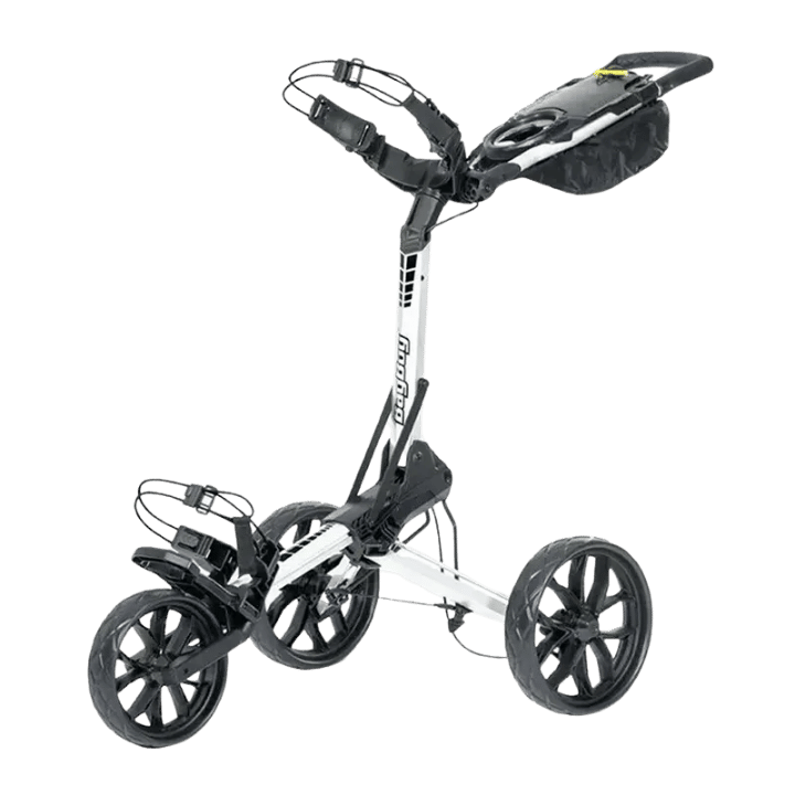 CHARIOT MANUEL 3 ROUES BAGBOY - SLIM FOLD BLANC NOIR - Golf Passion