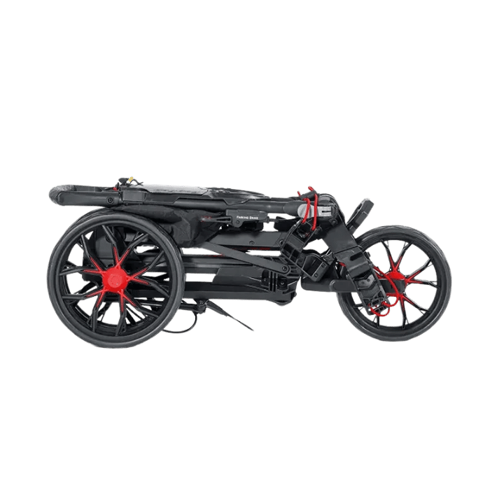 CHARIOT MANUEL 3 ROUES BAGBOY - SLIM FOLD NOIR ROUGE - Golf Passion