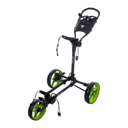 CHARIOT MANUEL 3 ROUES FAST FOLD - SLIM CHARCOAL GREEN - Golf Passion