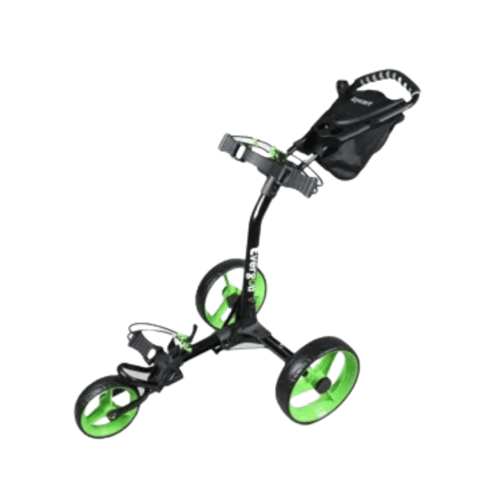 CHARIOT MANUEL 3 ROUES - IZYCART ANTHRACITE GREEN LIME - Golf Passion