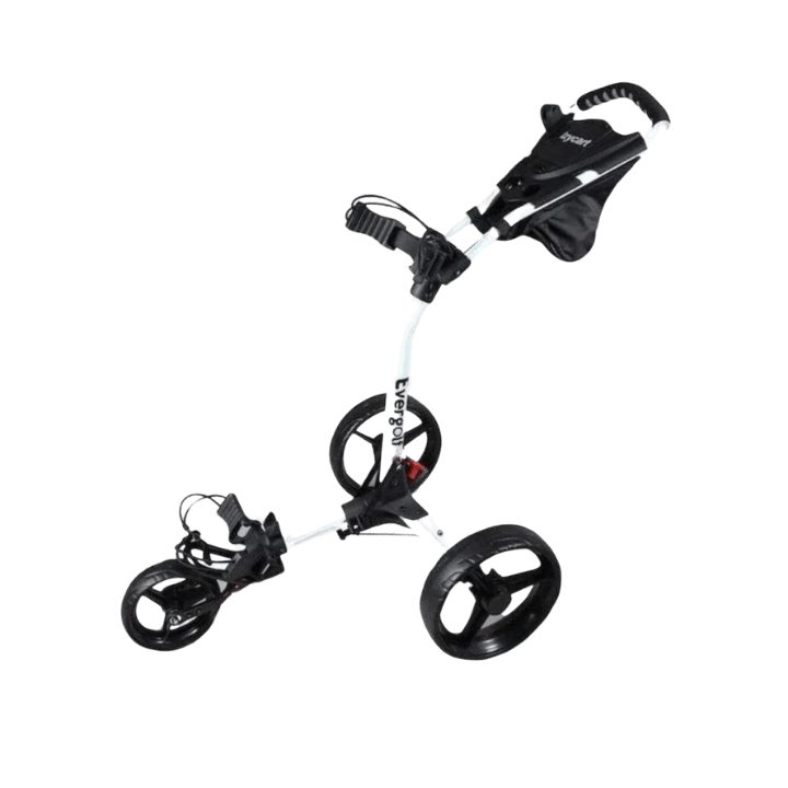 CHARIOT MANUEL 3 ROUES - IZYCART BLANC - NOIR - Golf Passion