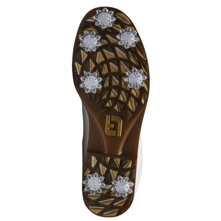 CHAUSSURE AVEC CRAMPON FOOTJOY - PREMIERE SERIES WHITE GOLD NAVY - Footjoy - Golf Passion