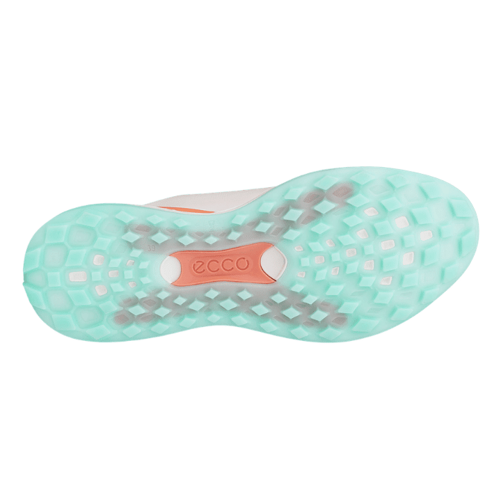 CHAUSSURE SANS CRAMPON ECCO - GOLF LT1 BLANC ORANGE - Ecco - Golf Passion