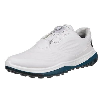 CHAUSSURE SANS CRAMPON ECCO - LT1 BOA WHITE PETROL - Golf Passion