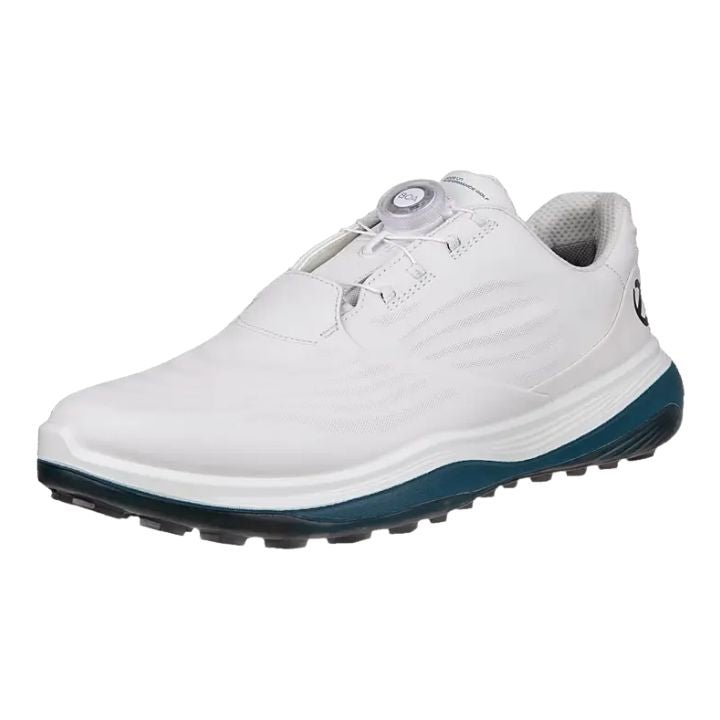 CHAUSSURE SANS CRAMPON ECCO - LT1 BOA WHITE PETROL - Golf Passion